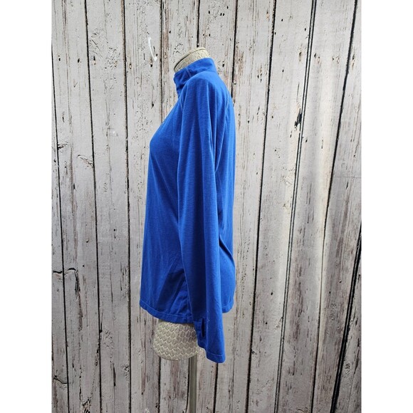 ALK Women's L Merino Blend Paradox Long Sleeve 1/4 Zip Pullover Sweater Lt Wt - Picture 6 of 11